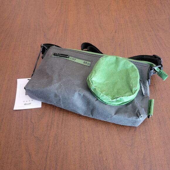 Solif Eco friendly Crossbody bag Camera Bag Dark gray /black /Forest Green New - Picture 1 of 7